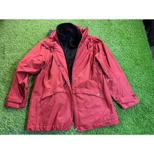 Rare  BMW Red Jacket Coat Full Zip Mens Size Large Outlast Technology